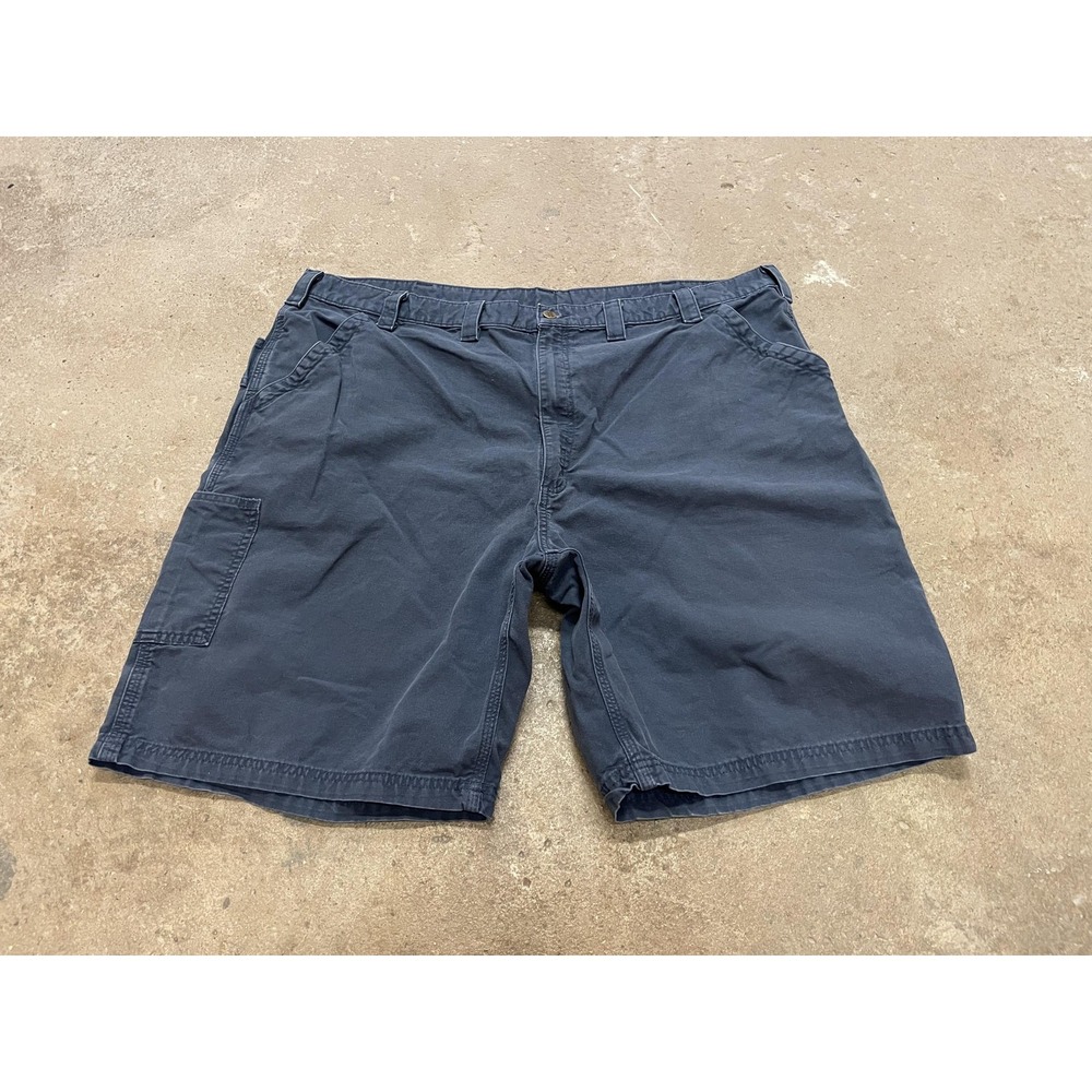 Carhartt Shorts Mens 44 Blue Canvas Cargo Relaxed Utility‎ Work Casual 100115